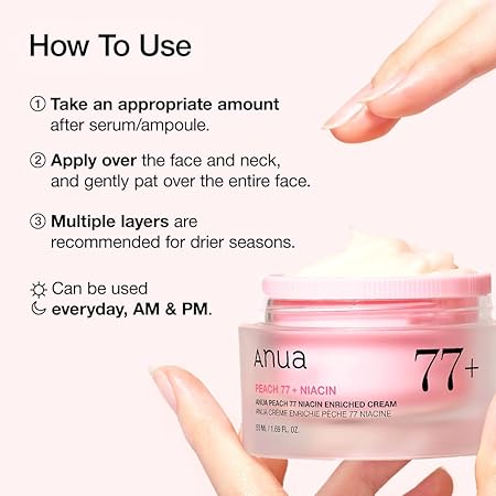 Anua Moisturizer Cream (Original) – Heartleaf 70%, Peach 77% & Soothing Formula | Hydrating, Calming & Brightening K-Beauty Cream