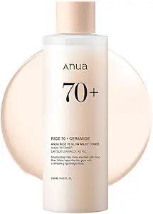 Anua Rice 70+ Glow Milky Toner – Brightening & Hydrating Korean Face Toner (Original)