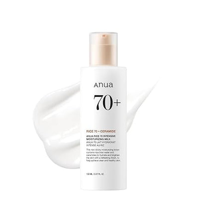 Anua Rice 70+ Intensive Moisturizing Milk – Deep Hydration & Skin Barrier Care (Original)