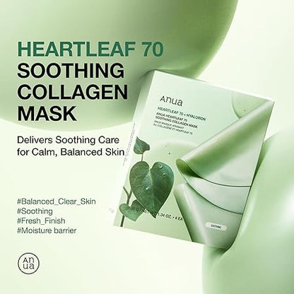 Anua Soothing Collagen Mask – Heartleaf 70% & Hyaluronic Hydration Sheet Mask (Original)