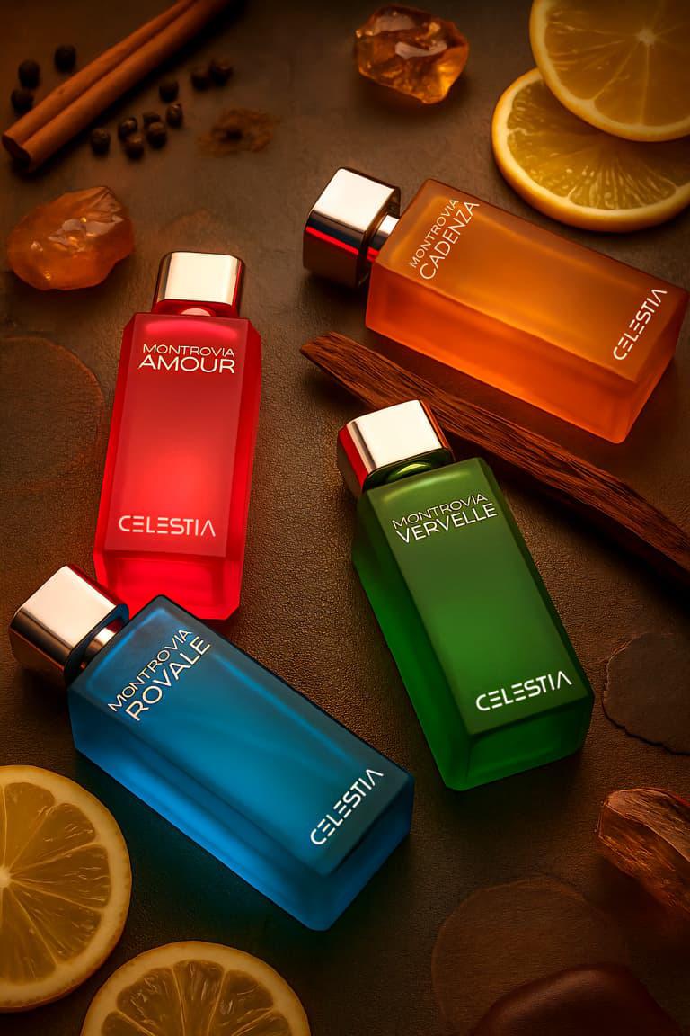 Celestia Montrovia Perfume Collection