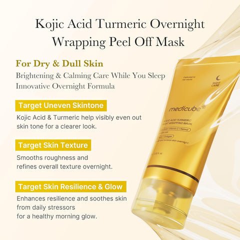 Medicube Kojic Acid Turmeric Night Wrapping Mask – Brightening & Anti-Aging Overnight Face Mask (Original)
