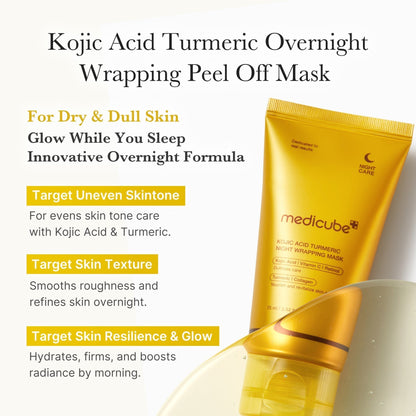 Medicube Kojic Acid Turmeric Night Wrapping Mask – Brightening & Anti-Aging Overnight Face Mask (Original)