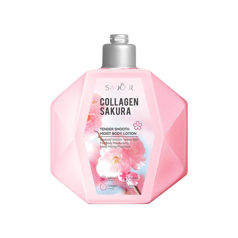 SADOER Collagen Sakura Body Lotion – 98% Sakura Extract & Collagen Firming Moisturizer (300ml) | Hydrating & Brightening Body Care (Original)
