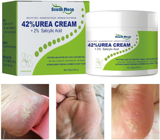 South Moon 42% Urea Cream + 2% Salicylic Acid (Original) – Deep Moisturizing Foot Cream for Cracked Heels | Jasmine Scent | 100g